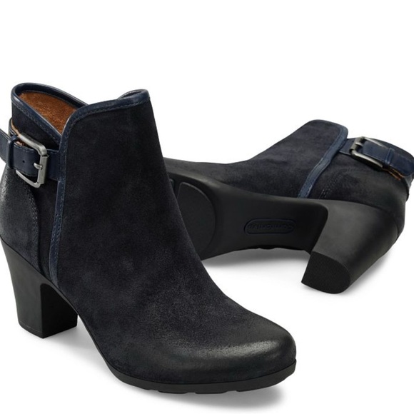Comfortivia Namari Blue Suede Boots Size 11 NEW (Black) - Picture 1 of 13
